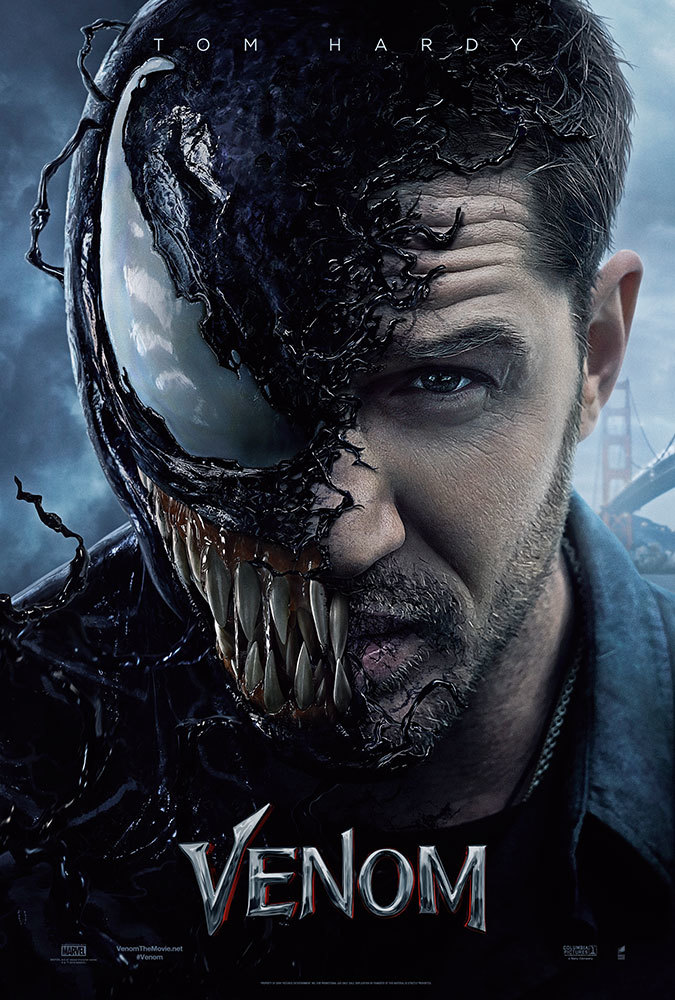  #Venom (2018) The First act is boring. But i liked the dynamic between eddie and venom and Tom Hardy gives it all here and really sell the character, it is very generic but the action scenes are fun and unique. And venom design is so cool. I enjoyed it after the first hour.