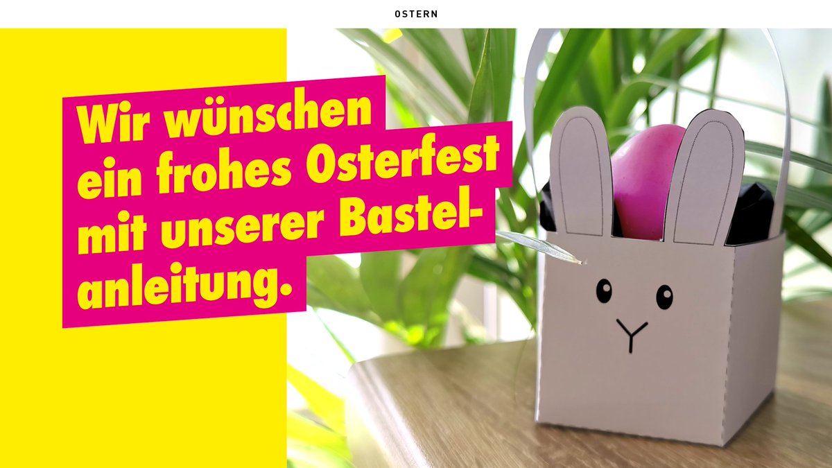 Deinen Kindern fehlt noch ein Osterkörbchen 🧺 zur Eiersuche 🐰🐣🥚 am Sonntag? Nutzt unsere Anleitung und bastelt zusammen unseren Hasenkorb! 💪 Ladet sie hier herunter: fdp.de/content/eierko… 

#Ostern #OsternZuhause #Osterwochenende