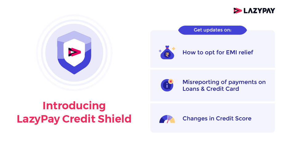 Lazy_Pay's tweet image. Given the RBI Relief package news, we are here to help you maintain your financial health with LazyPay Credit Shield. Click here to activate - bit.ly/LazyPayCS. #LazyPayHaiSortedHai #creditscore #EMIMoratorium