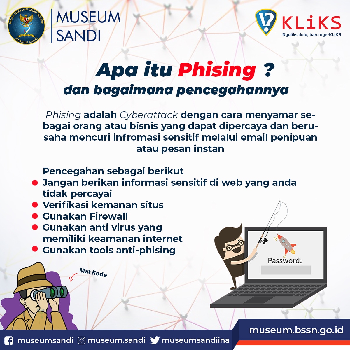 museumsandiina's tweet photo. Apa sih phising itu ?

Simak coba materi di atas, waspada selalu di rumah ya sahabat. Karena dalam situasi #dirumahaja kita pasti lebih banyak juga memanfaatkan koneksi internet untuk beraktifitas.

#tipscyber 
#tipsandtricks 
#KeamananSiber 
#keamanandata
#museumsandi https://t.co/NxxJ3KV9AN