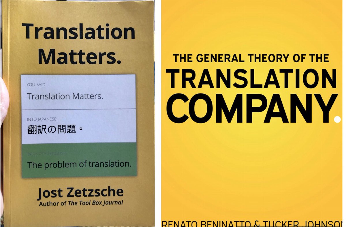 giuseforte's tweet photo. Looking for readings on #translationmatters or #translationcompany? Can't recommend better than these two real life-based books! @Jeromobot @renatobeninatto @FatMotherTucker #translation #localization #languageindustry #languages #i18n #l10n #t9n #translationtraining https://t.co/KRSes3u0ZO