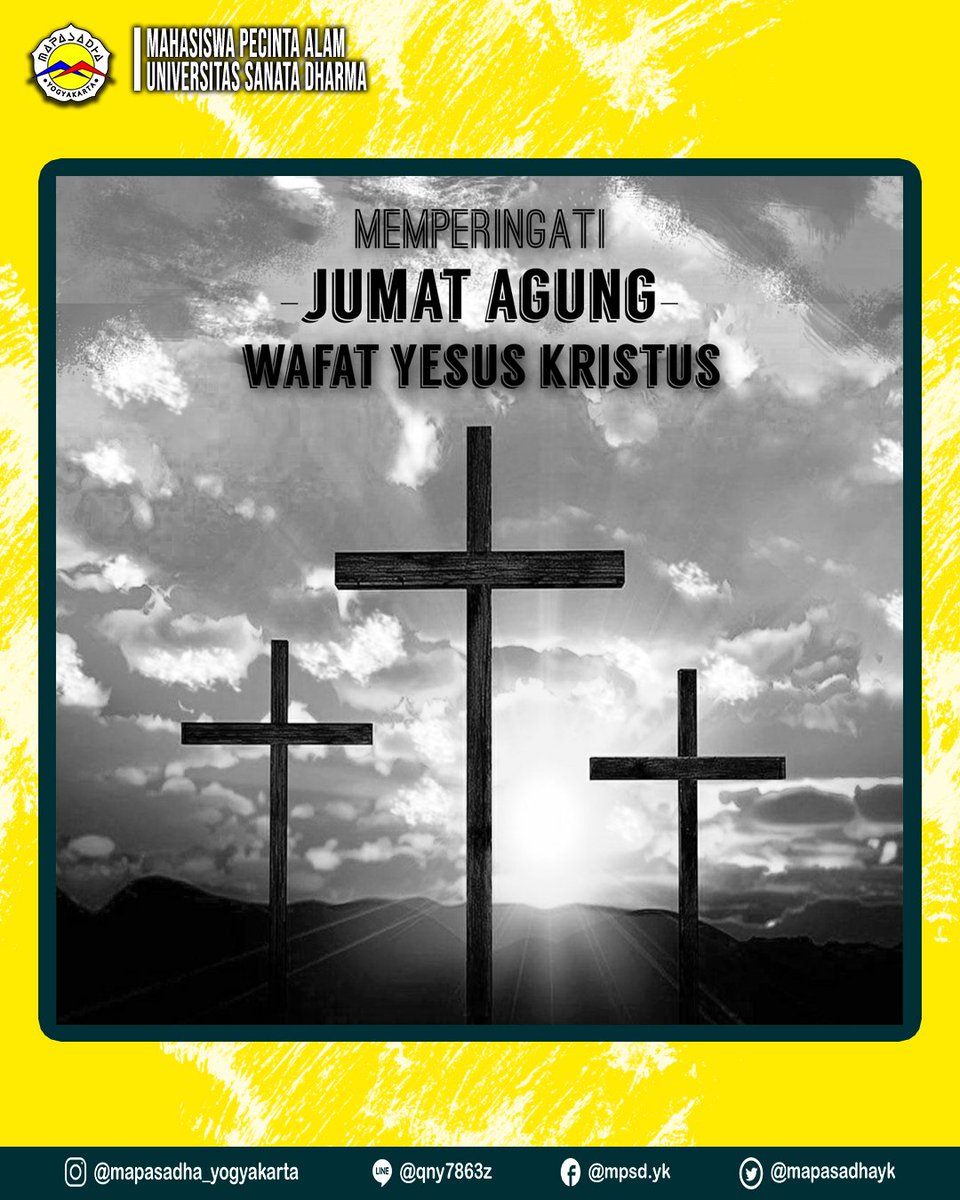 [MEMPERINGATI WAFATNYA YESUS KRISTUS]

Tuhan berkorban untuk kita, dengan wafat di kayu salib dan bangkit sebagai terang dunia. Kasih-Nya begitu dahsyat untuk kita. Semoga cinta kasih-Nya memberkati hati kita semua dan semoga pengorbanannya memperkuat jiwa kita.