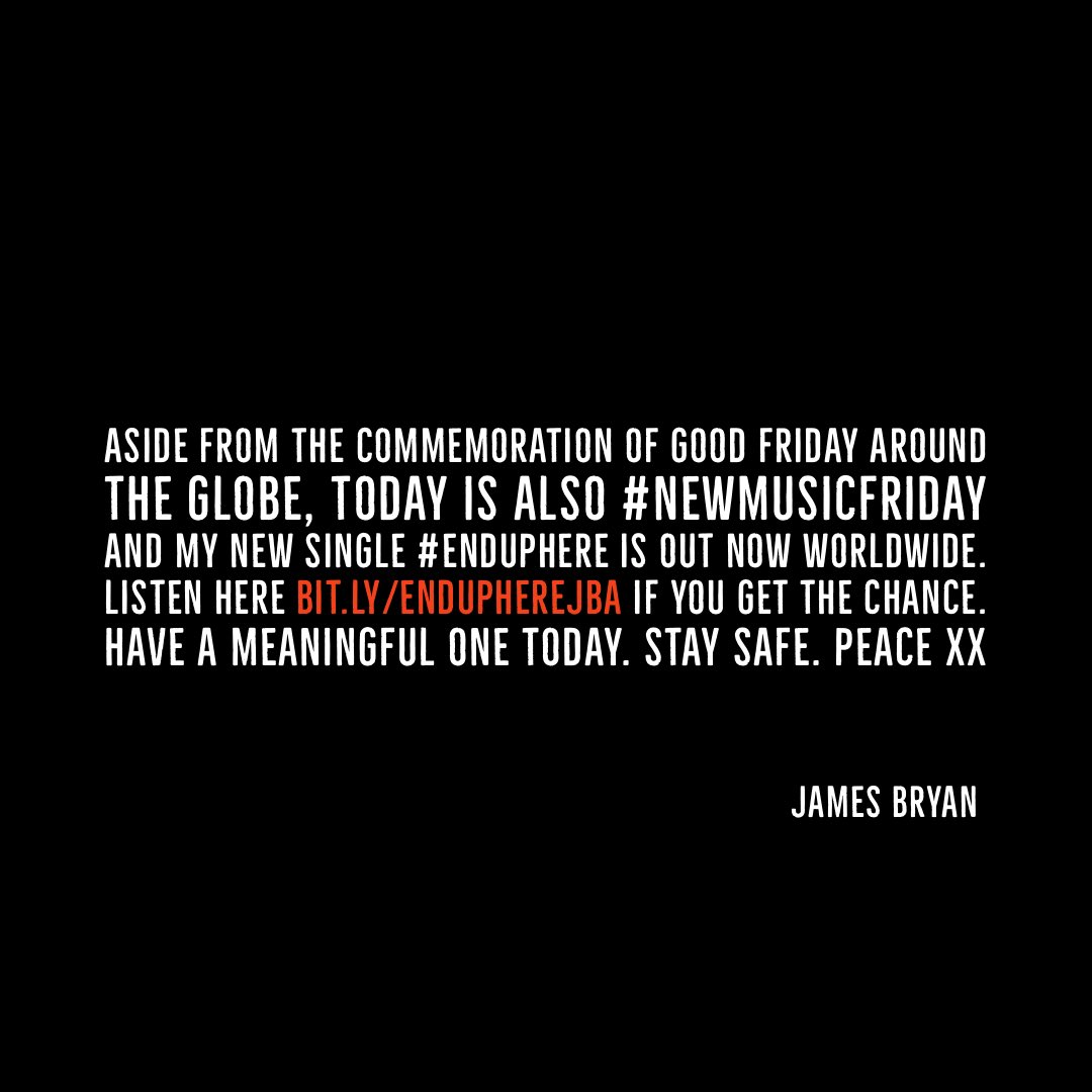 jamesbasgurt's tweet photo. My new single #EndUpHere is out now worldwide. ✨ Listen here https://t.co/DNJSdCv4u7 if you get the chance. Have a meaningful one today. Stay safe. Peace xx https://t.co/Dj4KoGZZu9