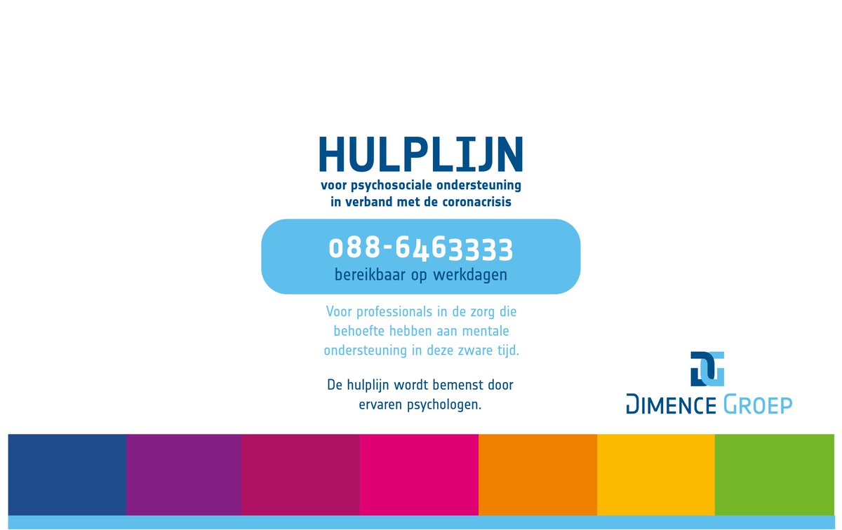 WIJ STARTEN EEN HULPLIJN VOOR ZORGPROFESSIONALS IN DE CORONA-CRISIS!

Deel dit met collega's, vrienden en kennissen zodat iedereen deze ondersteuning kan vragen wanneer dit nodig is.

<a href="/mindfit_nl/">Mindfit basisggz</a> <a href="/Transfore/">Transfore</a> <a href="/Dimence/">Dimence</a> <a href="/Impluz1/">Impluz</a> <a href="/jeugdggz_com/">Jeugd ggz</a> @WijZ_nu <a href="/KernOverijssel/">De Kern Overijssel</a> 

#ggzconnect