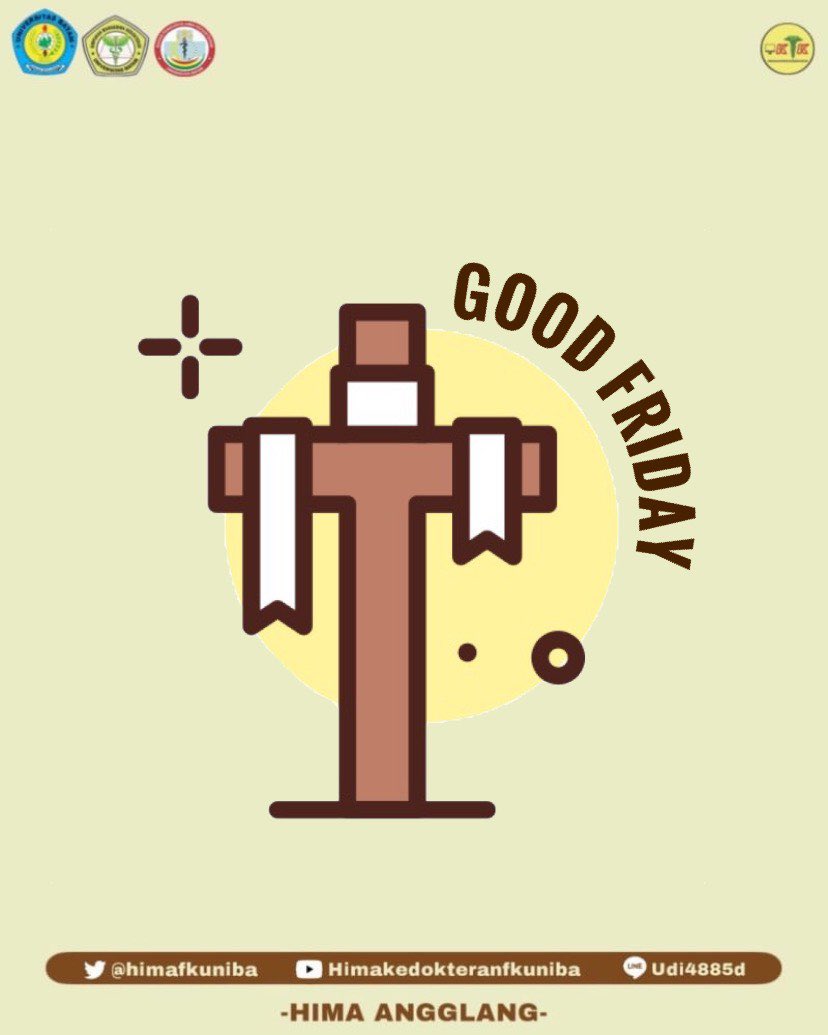 [The Good Friday]
•
•
HIMA Kedokteran FK UNIBA mengucapkan Selamat Hari Jumat Agung dalam memperingati wafatnya Isa Al Masih,  bagi yang merayakan. 
•
Semoga Kesejahteraan  selalu menyertai kita semua 🙏🏼
 
#KIKGARUDA 
#HIMAKFKUNIBA 
#HIMAAngglang 
#MelangkahBersamaMeraihMimpi