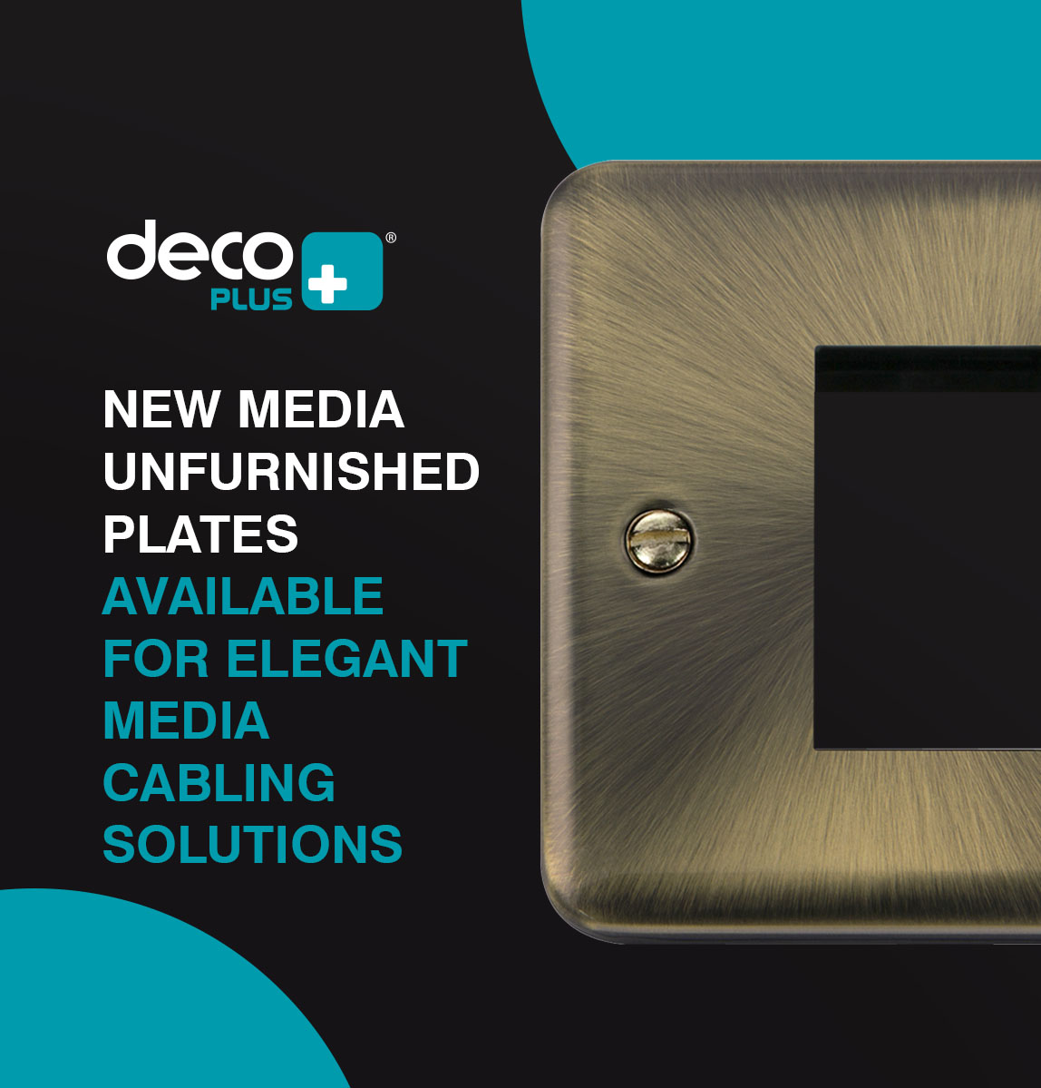 ClickScolmore's tweet image. Unfurnished New Media plates are available in the Deco Plus range for stunning customisation and switching solutions. 😍🙌 #FeatureFriday #DecoPlus #NewMedia