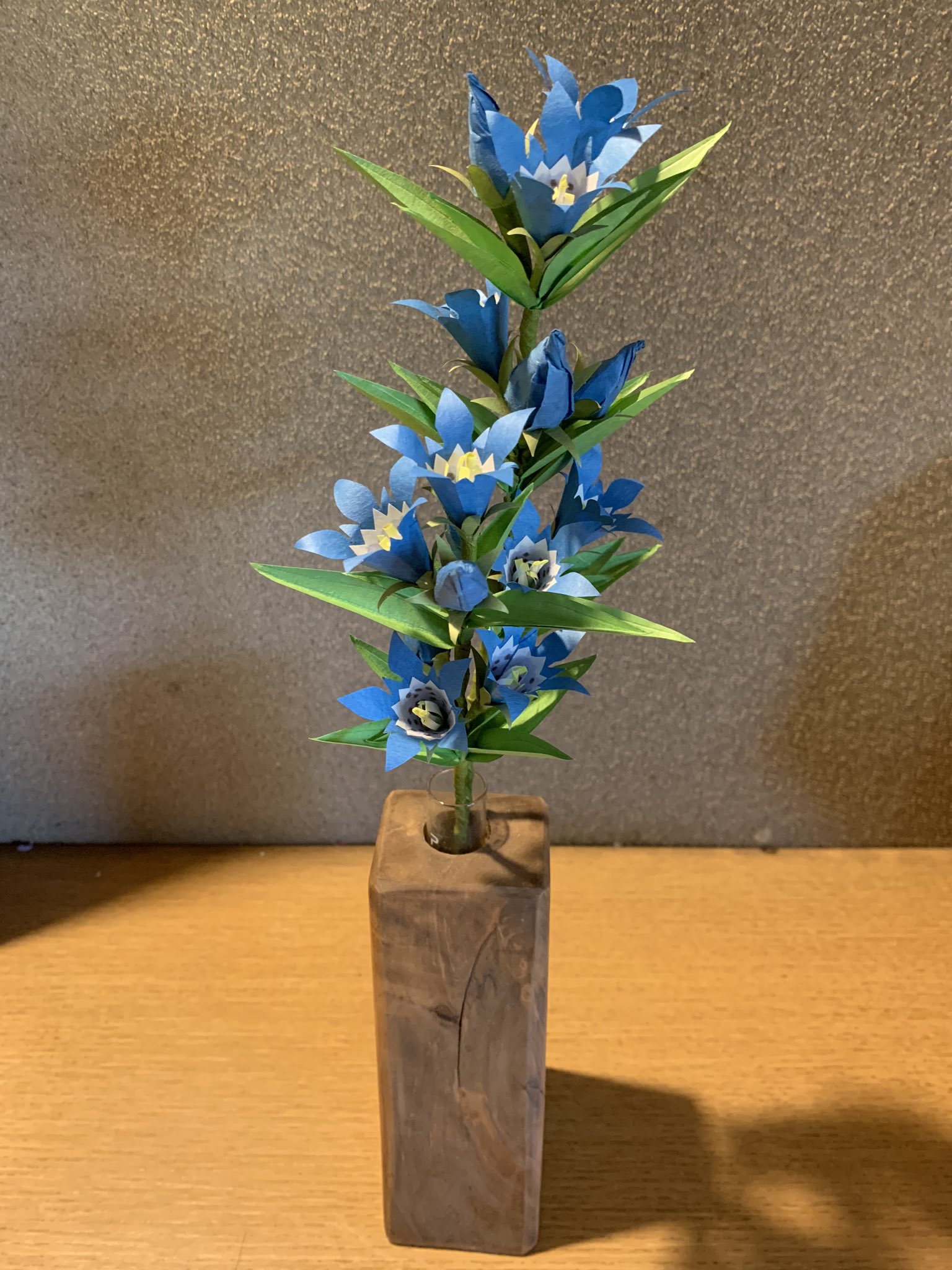 ピンチョス 竜胆 りんどう 紙の花 ペーパークラフト 竜胆 リンドウ T Co Jgil13canq Twitter