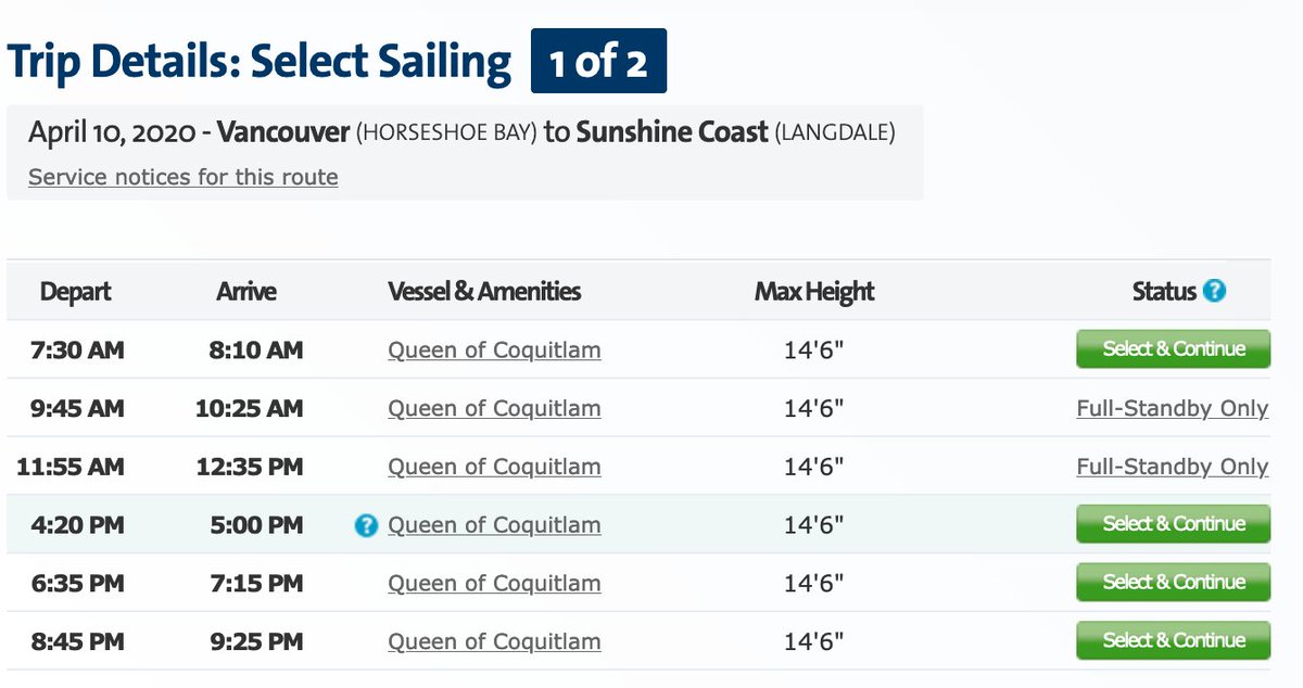 On the Vancouver to Sunshine Coast route, two  @BCFerries sailings for Friday are already booked solid.