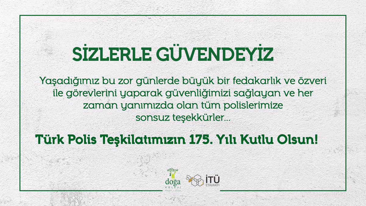 Türk Polis Teşkilatımızın 175. Yılı Kutlu Olsun! #TürkPolisTeşkilatı #BirlikteBaşaracağız