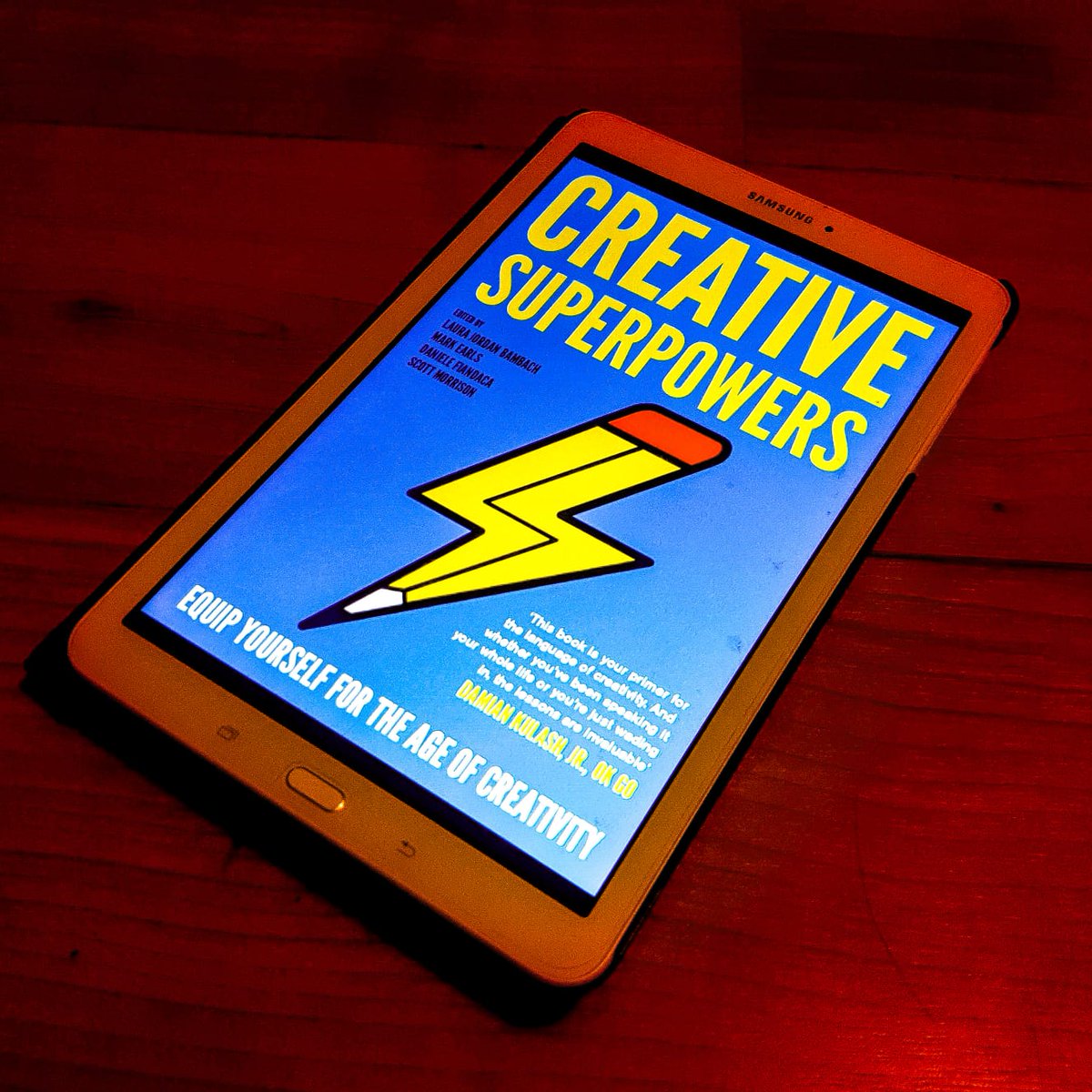 'Creative Superpowers' by, well... a whole host of interesting folks! Packed w/ actionable advice for nurturing creativity, thinking outside the box, and letting go of perfectionism (and fears) that hold us back from creating, growing + sharing.  #EveryOneIsCreative  #AmReading