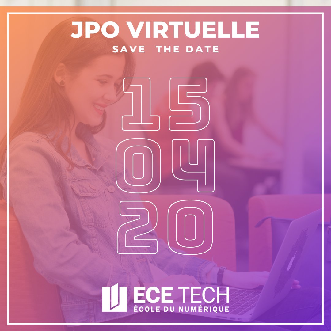 Ce mercredi 15 avril l'ECETECH s'invite chez vous ! 

Posez toutes vos questions EN DIRECT pour tout savoir sur l'ECETECH, ses formations, les modalités d'admissions, etc. 

Inscriptions : app.livestorm.co/ebs-3/ecejpo

#ecoledunumerique #jpovirtuelle