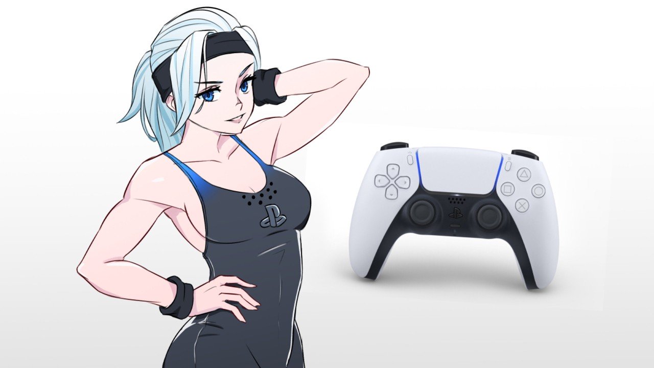 ps5 controller anime girl