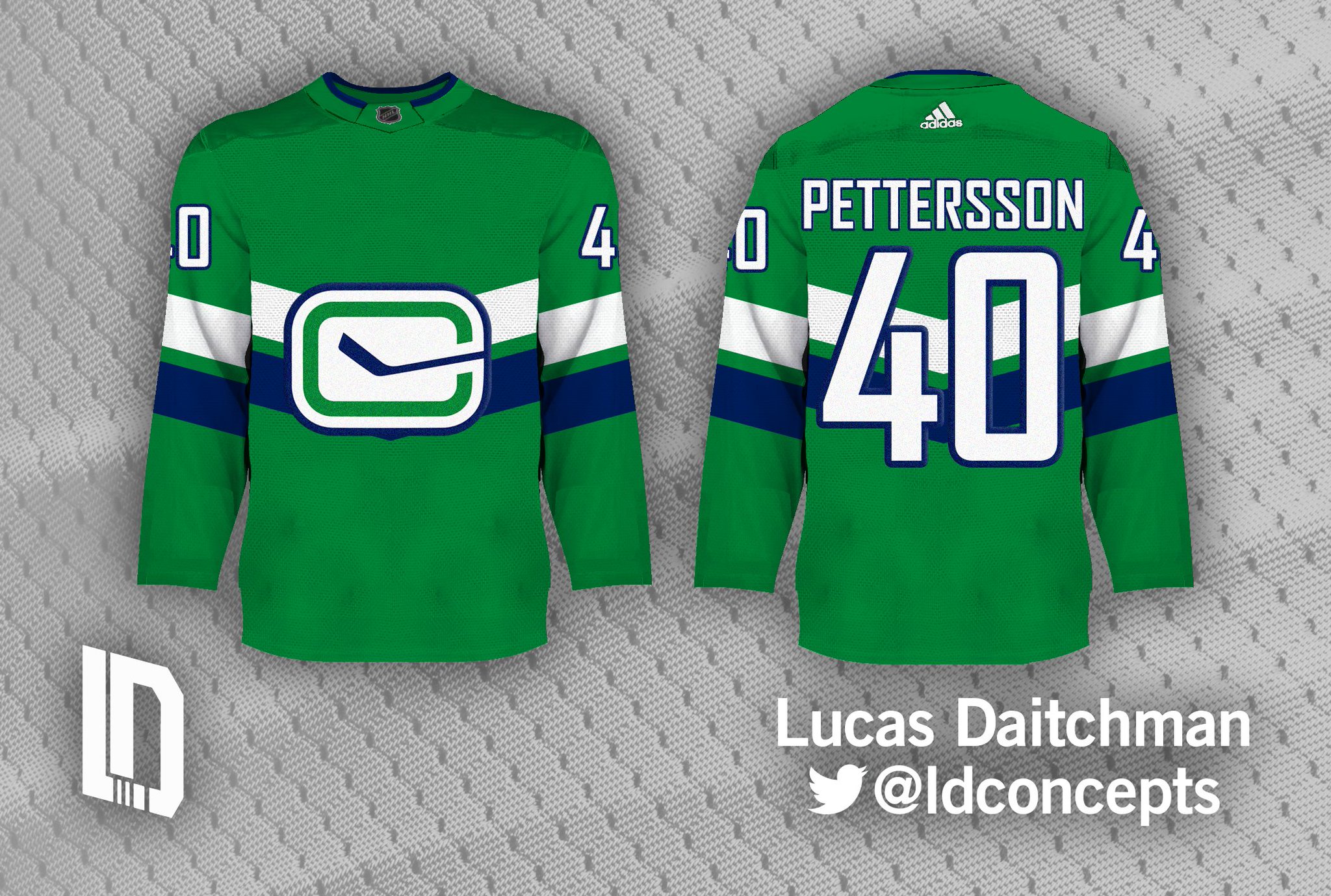 Lucas Daitchman on X: In my 4 #Canucks concepts, I promoted their  stick-in-the-rink logo to primary and the flying skate logo to secondary.  The home and road jerseys are a new take