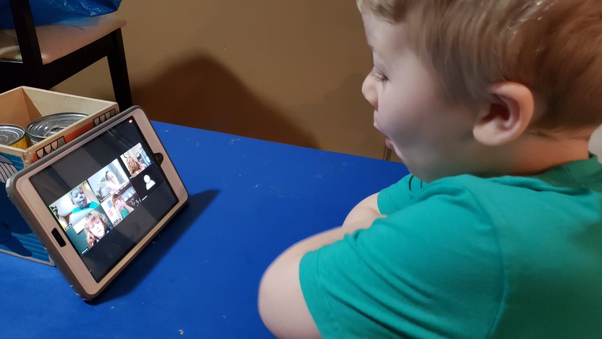 jhodgso1's tweet image. We’re already off to a better start on this last day of #distencelearning week 4.  Finn demonstrated what a chicken looks and sounds like with his class on zoom, while Piper helped Calder finish two of his art assignments: #warhol eggs and a kindness poster. #itsgoingtobeok. ❤️