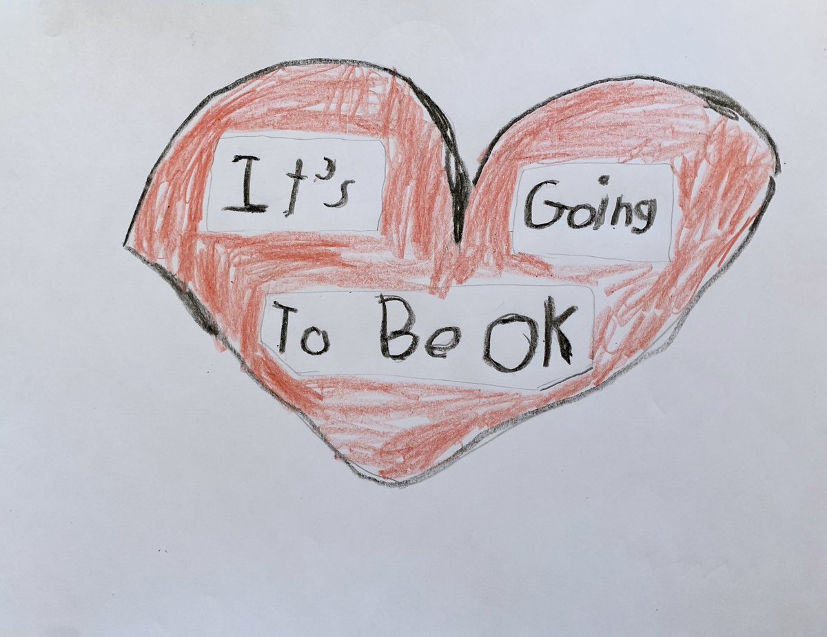 jhodgso1's tweet image. We’re already off to a better start on this last day of #distencelearning week 4.  Finn demonstrated what a chicken looks and sounds like with his class on zoom, while Piper helped Calder finish two of his art assignments: #warhol eggs and a kindness poster. #itsgoingtobeok. ❤️
