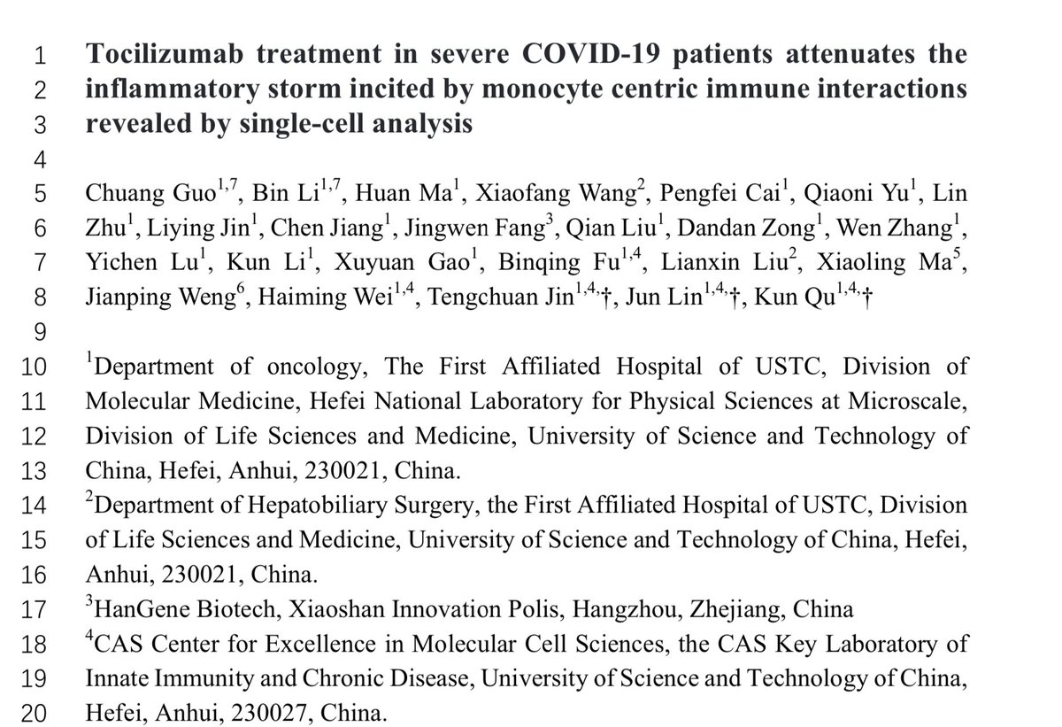  #singlecell  #COVID19 paper alertThis one has lots of clues for our understanding of  #COVID19 and heavily implicates mononuclear phagocytes as central to severe pathology.A thread.... https://www.biorxiv.org/content/10.1101/2020.04.08.029769v1