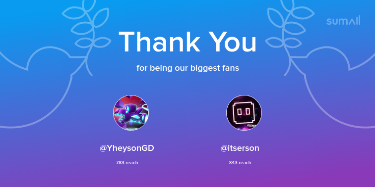 Dimitrex_GD's tweet photo. Our biggest fans this week: YheysonGD, itserson. Thank you! via https://t.co/8bftYURUUK https://t.co/4ZsdqPJf4h