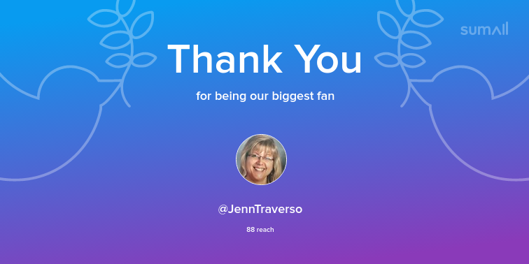 Our biggest fans this week: JennTraverso. Thank you! via sumall.com/thankyou?utm_s…