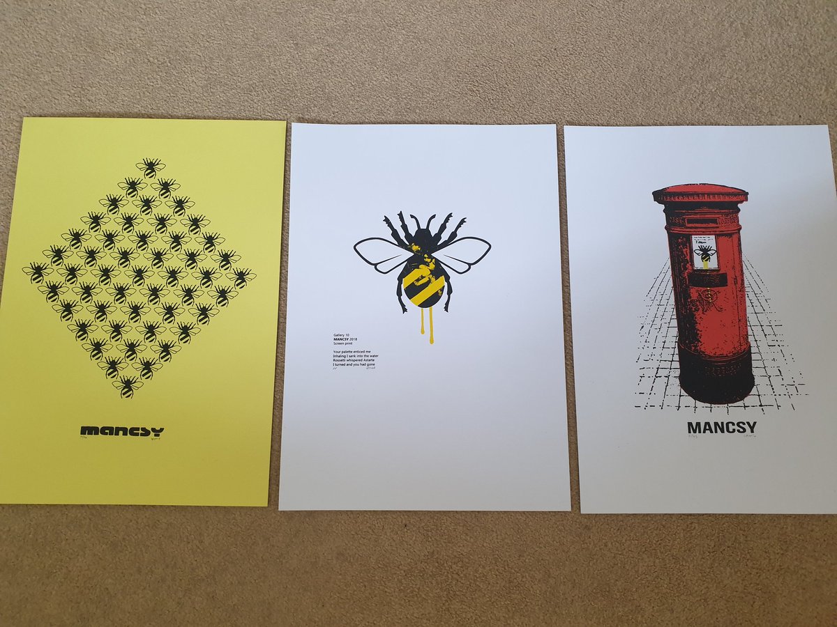 1, bee design. It took me months to find my first freebie the rest is history !
2, gallery10 I love a pic that tells a story and this really does check out @mcrartgallery and read about hylas and the nymphs. 
3, post box , became an icon after the IRA bomb.