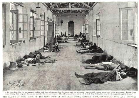 126 years old photo of plague patients in men's ward of plague hospital at British ruled Hong Kong (now in China) during the outbreak of third plague pandemic was taken in 1894 AD. The plague reached India at Mumbai from Hong Kong in 1896 AD.