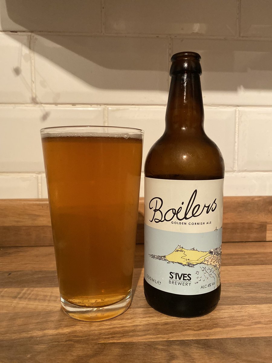 I’ve had this bottle of Boilers, a golden ale by St Ives Brewery lying around for a while. Seems about the right time to give it a whirl. If you’re down that St Ives in the future (not right now, stay at home), grab yourselves a bottle as it’s pretty good. 😁🍺

<a href="/stivesbrewery/">St Ives Brewery</a>