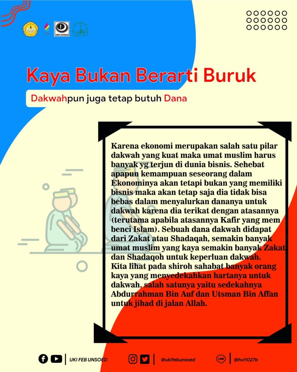 ukifebunsoed's tweet photo. [Pesan UKI]
. 
Assalamu'alaikum sobat UKI, gimana kabarnya hari ini? Semoga baik-baik saja ya 😁😇
Kali ini departemen media memberikan sedikit narasi tentang berdakwah. 
Tunggu apalagi, yuk segera kita baca 😉
. 
Konten ini adalah hasil kerja sama dengan Departemen Kewirausahaan https://t.co/wUEHVAbBy3