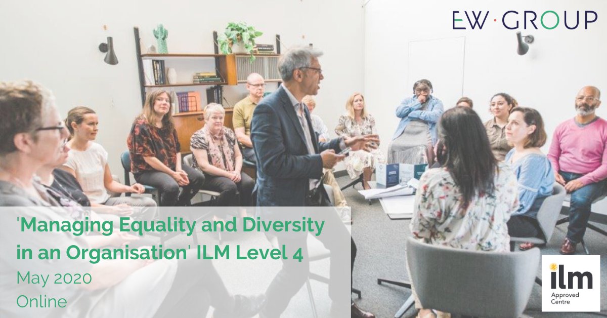 Why not become accredited in #diversity while working at home? Enrol on our first fully online ILM 4 open course, comprising coaching sessions, e-learning and webinars, and learn how to manage D&amp;I in your organisation bit.ly/2JmHa2N

#management #diversityandinclusion