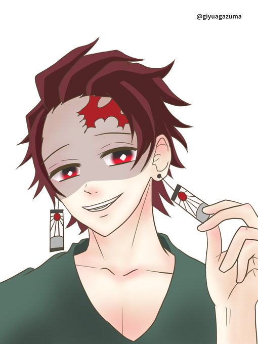 タ ピ 岡@ 低浮上さんがTwitterに投稿した竈門炭治郎(鬼滅の刃)のイラスト。