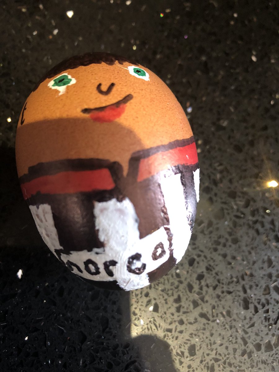 Egg decorating for Easter #russellmackaycaptain #elgincity #92-93champions