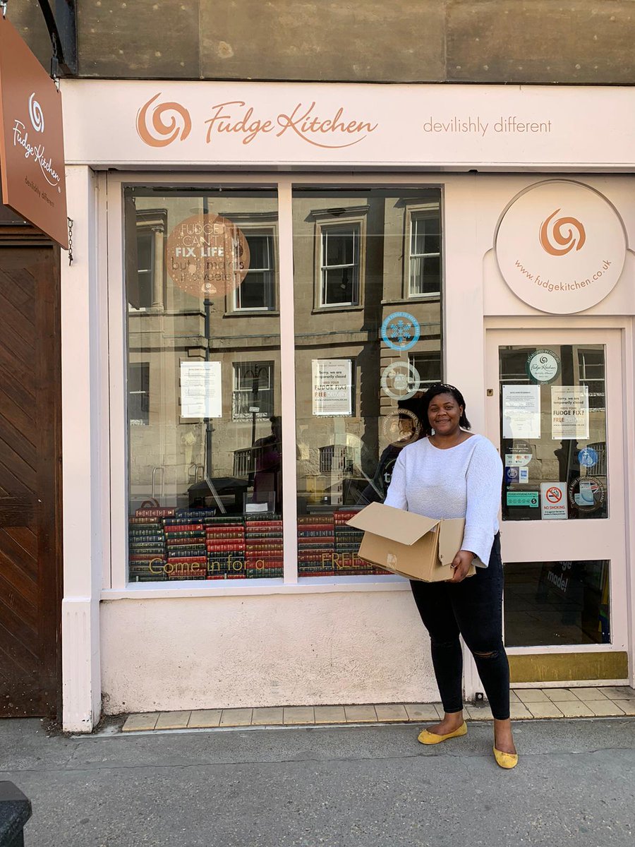 oxfordmutualaid's tweet photo. HUGE love to Oshin at @FudgeKitchenOx for prepping some amazing Easter fudge for Jericho Health Centre staff today! Our volunteers are working through the weekend to get holiday treats to NHS workers around Oxfordshire. https://t.co/lg17j0WnMp