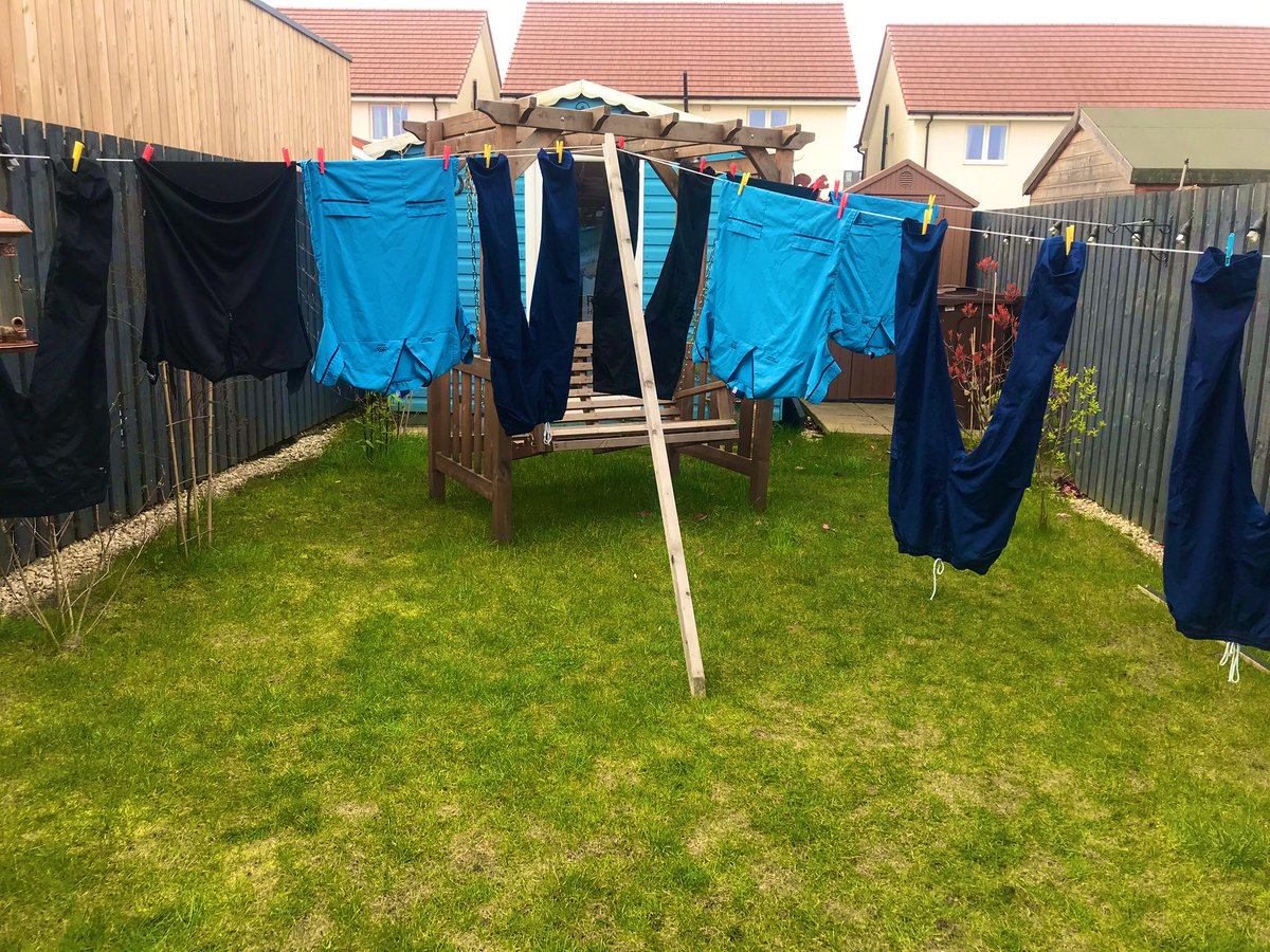 KatysummersOT's tweet photo. Key worker washing getting the chance to air in the sunshine โ๏ธ@policescotland @NHS_Lothian #longweekendoff https://t.co/TMsGX3MvY1