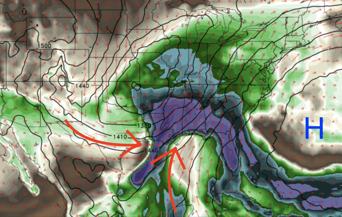 2) This moisture-laden pre-frontal convergence zone is well-advertised, due to its origins as the synoptic convergence between the crashing Pacific front and an expansive subtropical high. This is predominantly an off-the-deck (not surface) feature...