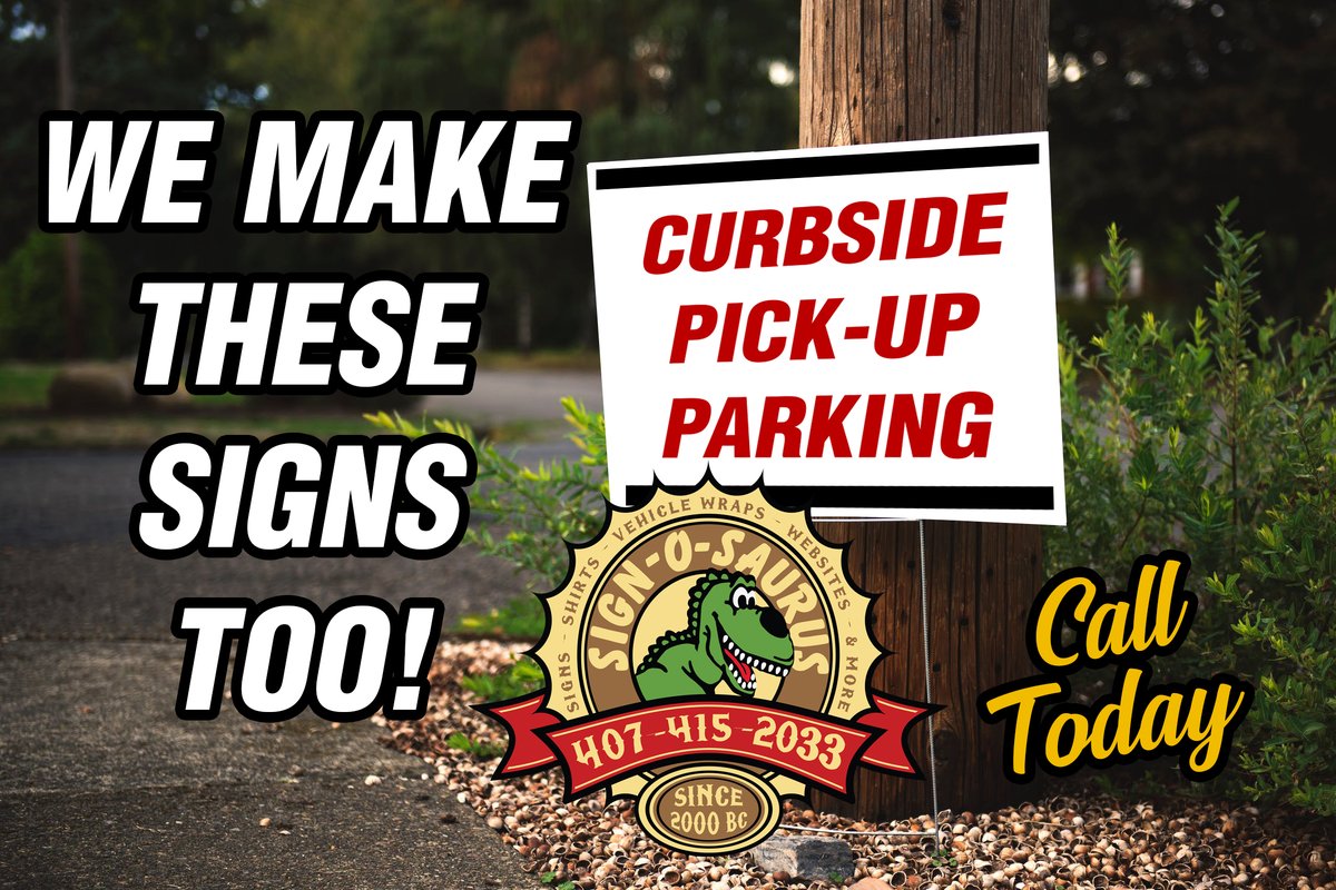 signosaurus1's tweet photo. #CurbSidepickUp #Delivery #CustomSigns #Restaurants https://t.co/AQPq38v3ME
