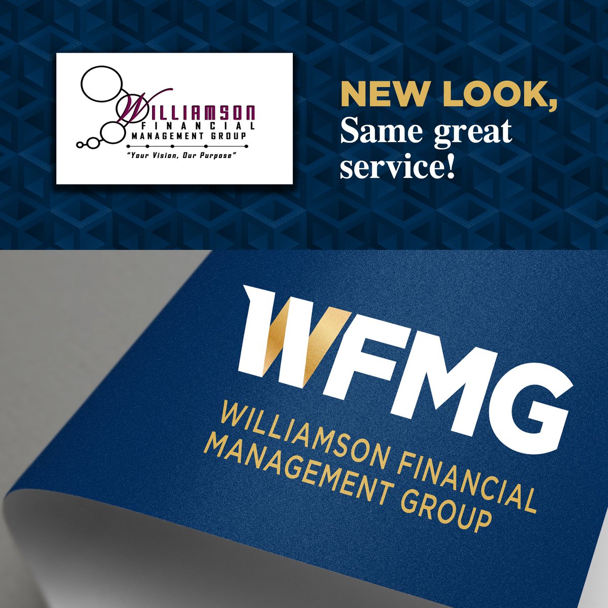 wfmgstl's tweet image. We're excited to share the new look of Williamson Financial Management Group. Our logo has changed, but we're still the same company who is passionate about helping our clients reach their financial goals. What do you think of our new logo?

#newlook #sameservice #logo #brand