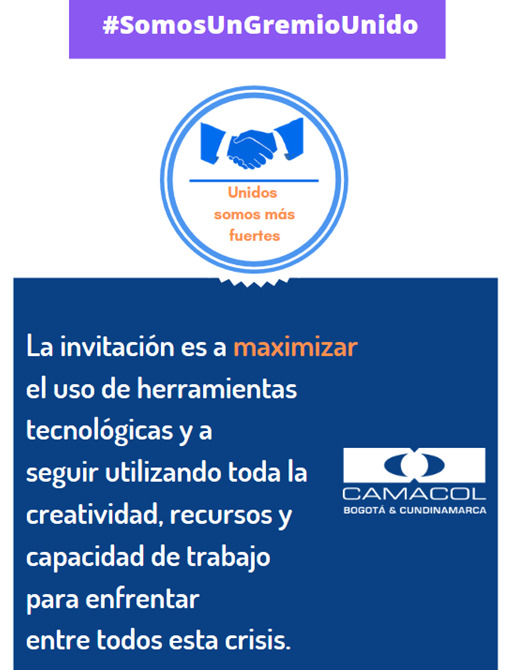 CAMACOLBOGOTA's tweet photo. #SomoUnGremioUnido l En medio de la coyuntura tenemos la oportunidad de innovar y utilizar toda nuestra creatividad.
#YoConstruyoBienestar @Alejoca11 https://t.co/TarIN2K716
