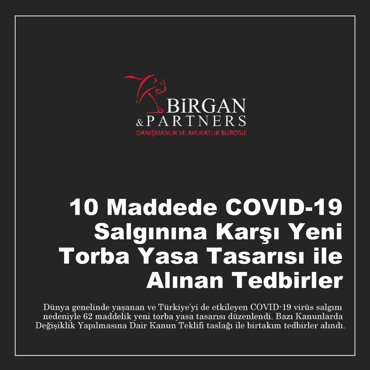 birganpartners's tweet photo. 10 Maddede COVID-19 Salgınına Karşı Yeni Torba Yasa Tasarısı ile Alınan Tedbirler

Devamı bir sonraki paylaşımımızdadır.

#COVID19 #koronavirüs #coronavirus #virüs #salgın #pandemi #yenitorbayasası #torbayasa #yenitorbayasatasarısı #torbayasatasarısı #torbakanun https://t.co/JUqMJEBmS1