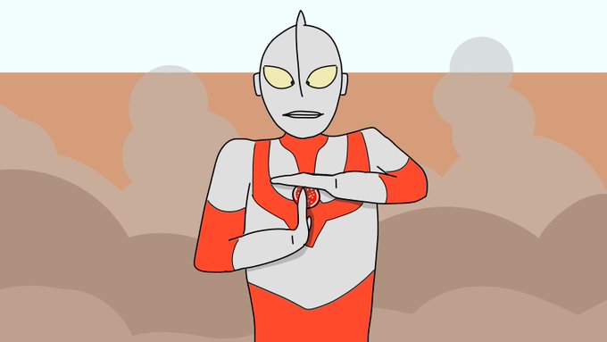 ちょっと待ってほしい時のウルトラマン ンバヂのイラスト