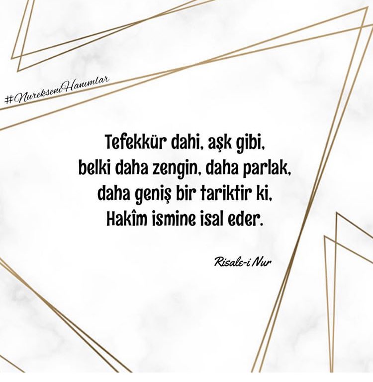 eksennur's tweet photo. Tefekkür dahi, aşk gibi, belki saha zengin, daha parlak,daha geniş bi tariktir ki, Hakîm ismine isal eder. https://t.co/WRUGAH5h9e