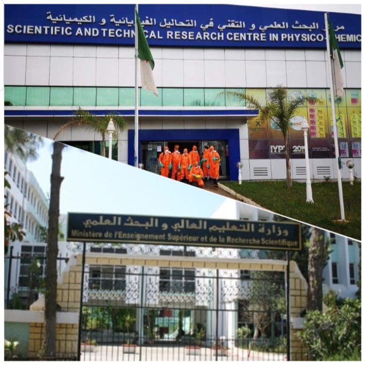 MESSAOUD080's tweet photo. #Operation_Netoyage_Decontamination
#Covid19 #CRAPC #MESRS ⛔☣️⛔
✅عملية تنظيف و تطهير في العمق  على مستوى وزارة العليم العالي والبحث العلمي .
✅OPERATION DE NETOYAGE ET DE DECONTAMINATION EN PROFONDEUR AU NIVEAU DU MESRS.
. https://t.co/xMCRoI2OH0