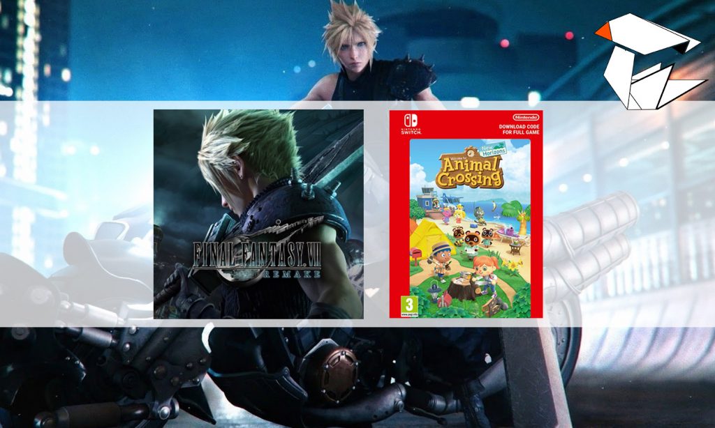 #Concours🎁

Final Fantasy 7 Remake (démat)
ou Animal Crossing Switch (démat) à gagner ! 

Suivre <a href="/ChocoBonPlan/">ChocoBonPlan</a> + RT ce tweet pour participer 

Tirage aujourd'hui (vendredi 10 avril 2020) en fin de journée. 

2 gagnants. 
Possibilité de choisir soit FF7 donc ou Animal Crossing ;)