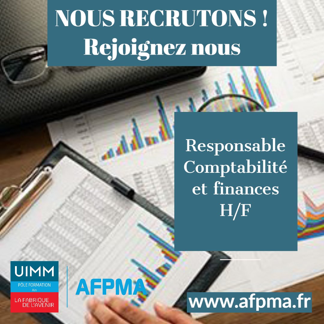 afpma01's tweet photo. [OFFRE EMPLOI] 
Nous recrutons
➡️Responsable Comptabilité et Finances  H/F
Rejoignez-nous!
📋Tous les détails de l'offre sur https://t.co/vb55CvfNvi https://t.co/aMqtvE0L8L