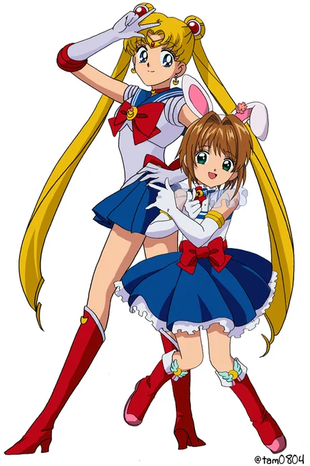 さくらちゃんの衣装セラムンっぽく描いたのに少ししか見えなかったのでこれもおまけで描いた。 