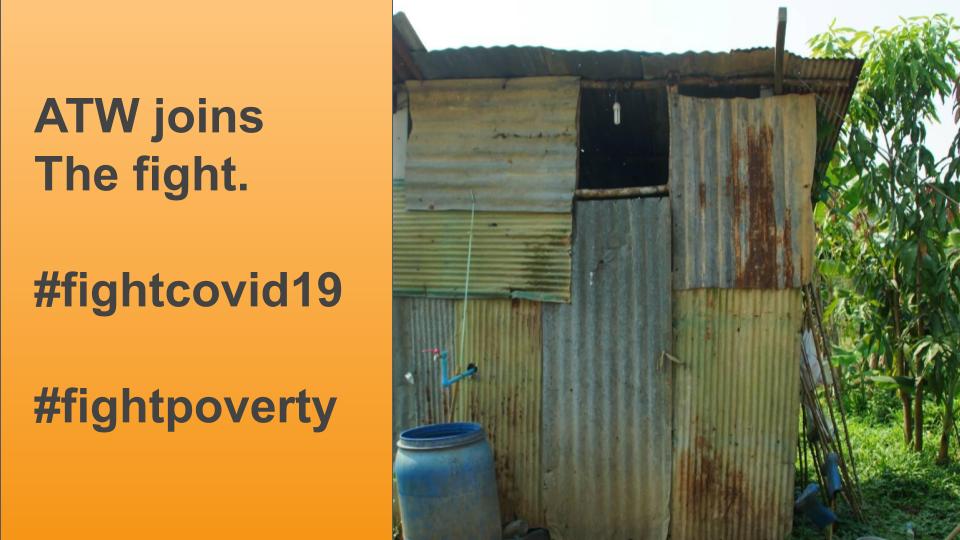 atwave's tweet photo. ATW Foundation joins the fight against COVID-19.

Now more than ever, however, is the time to reach out the best you can with support.
 
Donations: https://t.co/WaiAtV7hiT 
 #fightpoverty  #FightCovid19 https://t.co/GRon8yv8E7