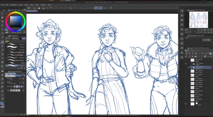 fjkfsfdf;dls trying to do the six outfits for oc meme and i decided to make it like a chart but THEY LOOK LIKE DIFFERENT PEOPLE IM 