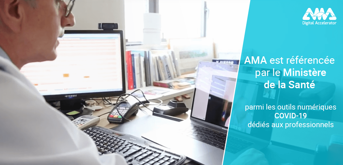AMA_XPERTEYE's tweet photo. L'équipe de AMA est heureuse d'annoncer son référencement par le Ministère des solidarités et de la santé parmi les outils numériques pour les professionnels dans la lutte contre le #COVID19 #Telemedicine #Teleregulation

+ infos: https://t.co/bZilpGPmgh
#hcsmeufr https://t.co/2VhQUP4QXZ