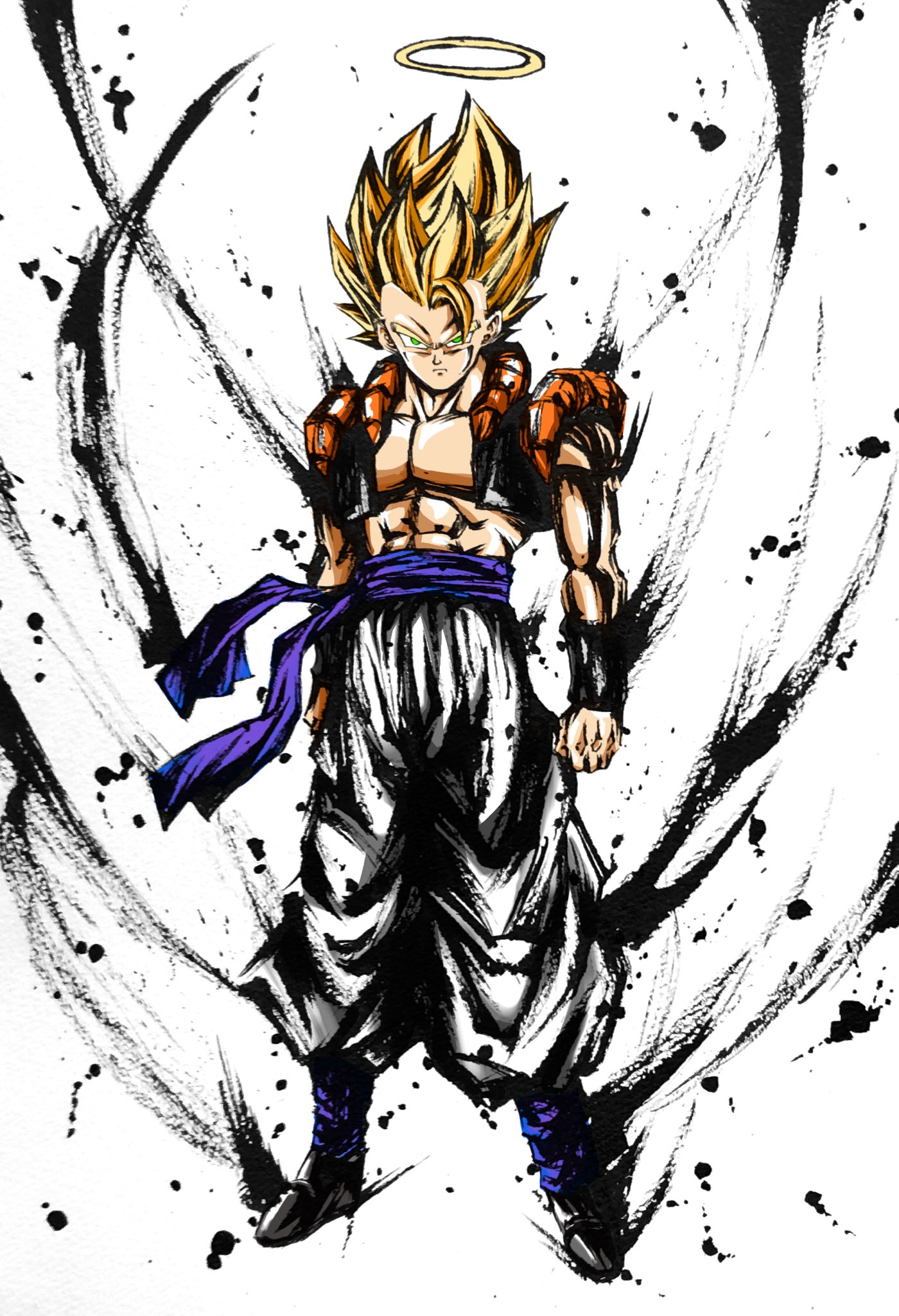 تويتر かず على تويتر 金色の合体戦士 ドラゴンボール 墨絵 イラスト T Co Rqxp6bihpc