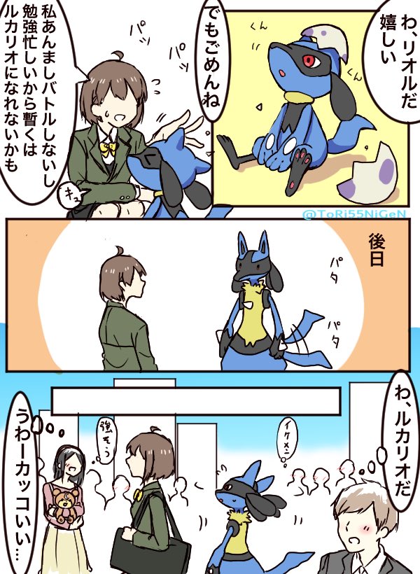 #ポケモンと生活
進化が早すぎたリオルと受験生 