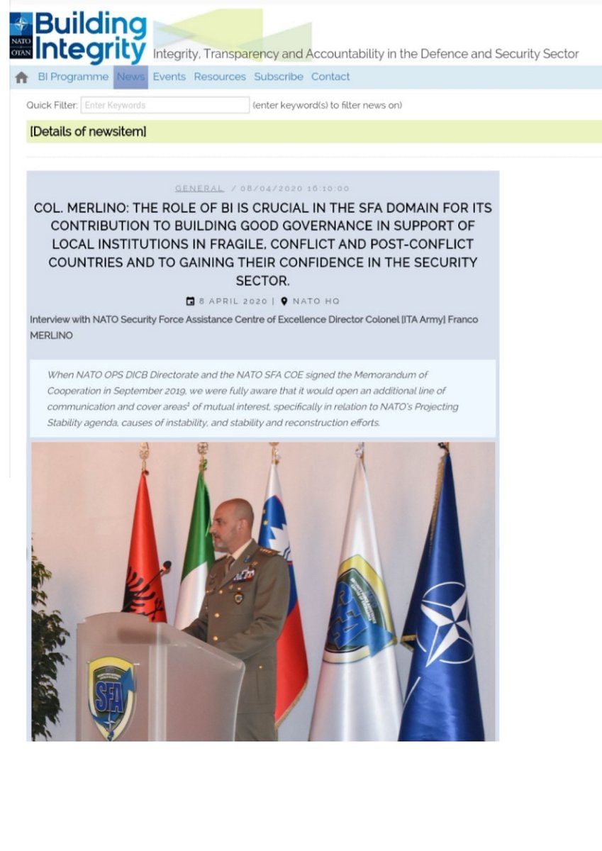 'Considerations and integration between @NATOSFACOE and DICB BI in our own  Director interview on @NATO Building Integrity web'

➡️ buildingintegrity.hq.nato.int/News.aspx?id=5…

#wearenato #NATO #SecurityForceAssistance

@NATOpress