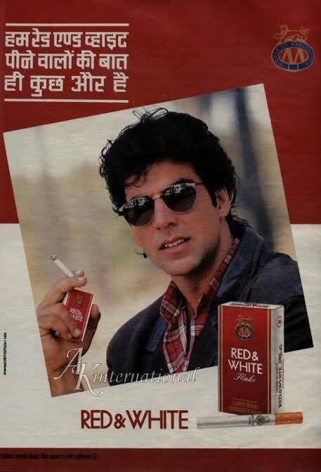 Once upon a time when he used to smoke! His style in main khiladi tu anari was something every kid tried to do