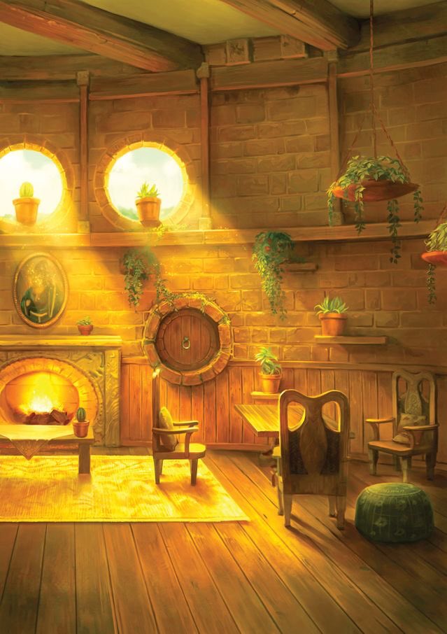 ⁎⁺˳✧༚ hufflepuff' common room (drawings cos it's really difficult to find some good pics)